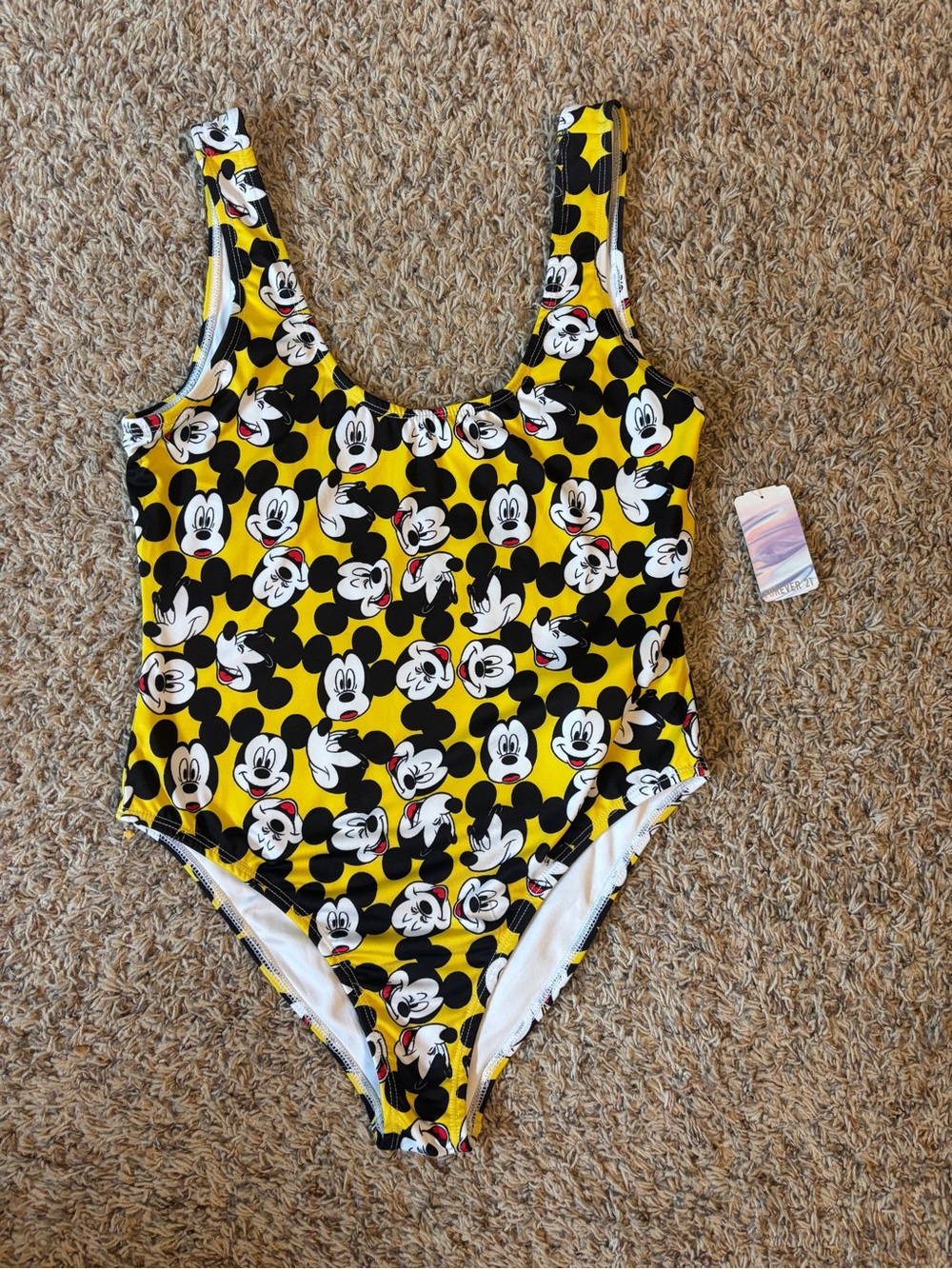 Disney Yellow and Black Mickey Mouse Bodysuit